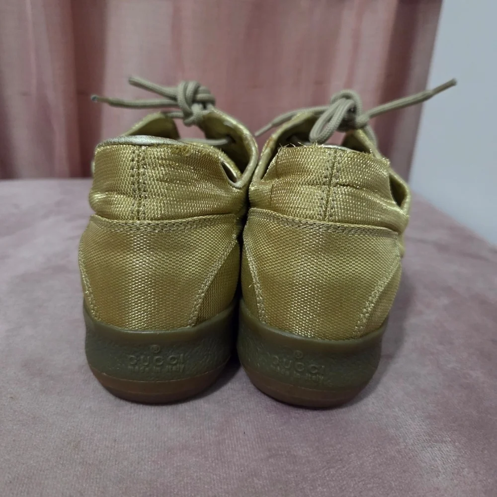 Gucci Gold Sneakers - Picture 5 of 12